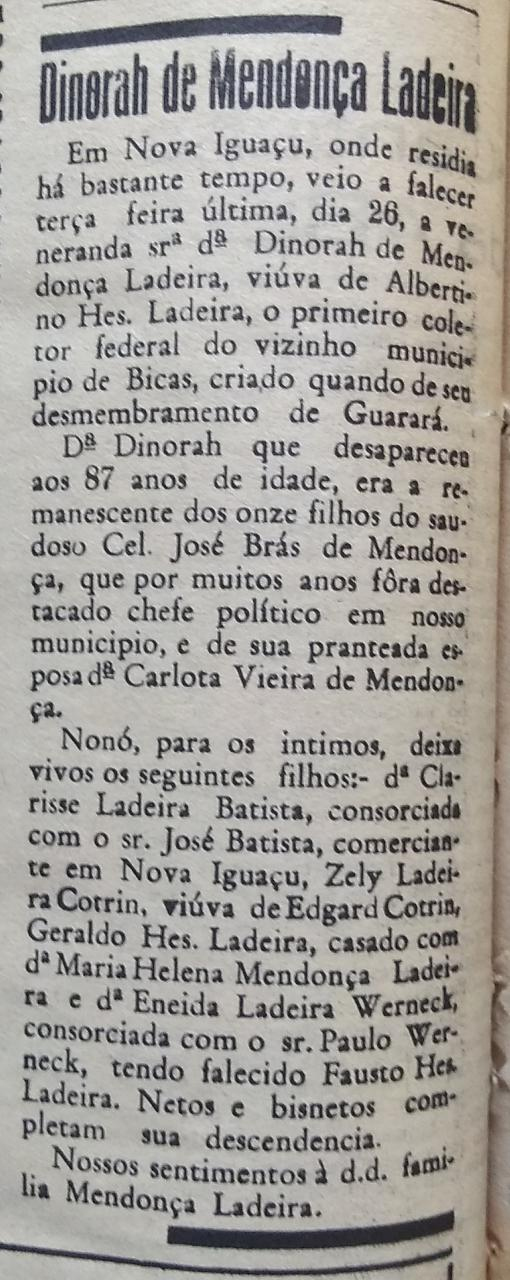 jornal mostrando a notcia de seu bito.